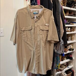 Columbia Khaki Button-Up Shirt